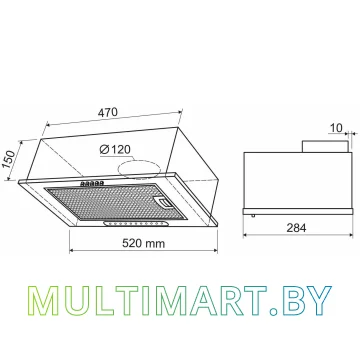 Вытяжка Holt HT-RH-012 50 (белый) картинка 3